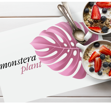 Originele placemat met monstera bladmotief - TenStickers