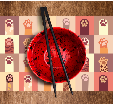 Originele placemat met pootafdrukmotief - TenStickers