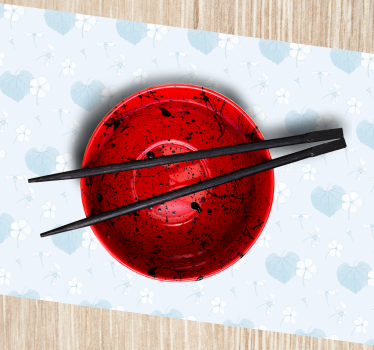 Originele placemat met schalen en eetstokjes - TenStickers