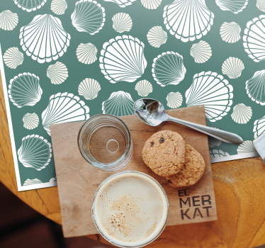 Originele placemat met schelpenmotieven - TenStickers