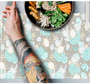 Originele placemat met schelpenpatroon - TenStickers