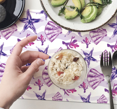 Originele placemat met schelpjespatronen - TenStickers