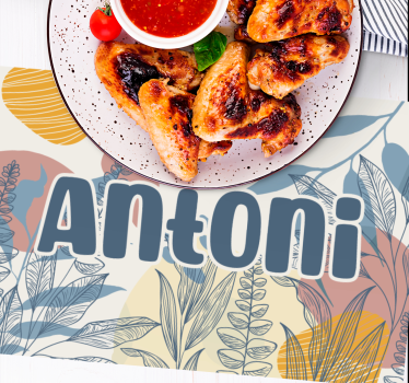 Originele placemat met stijlvolle naamdesign - TenStickers