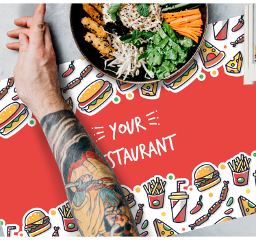 Originele placemat met voedselthema kunst - TenStickers
