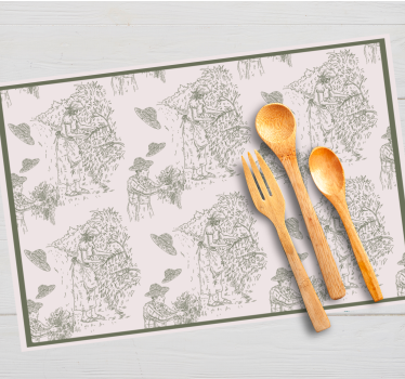 Originele placemat oogsten van de natuurscène - TenStickers