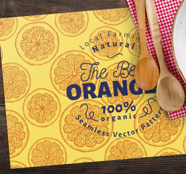 Originele placemat organisch oranje patroon - TenStickers