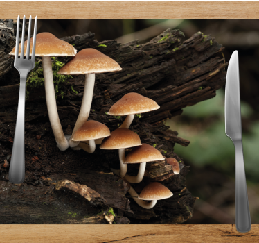 Originele placemat paddenstoelencluster portret - TenStickers
