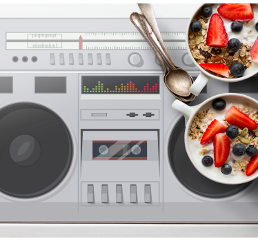 Originele placemat retro boombox stijl - TenStickers