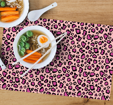 Originele placemat roze luipaardpatroon - TenStickers