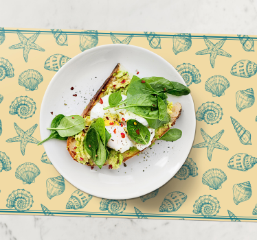 Originele placemat schelpenmotief servies - TenStickers