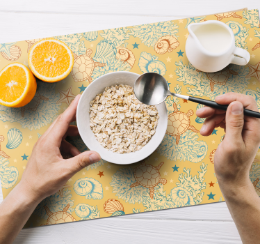 Originele placemat schelpenpatroon servies - TenStickers
