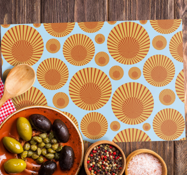 Originele placemat stralend circulair patroon - TenStickers