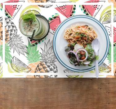 Originele placemat tropisch fruitpatroon - TenStickers