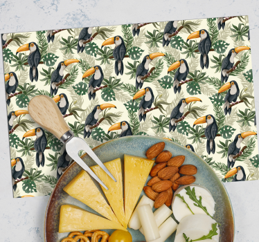 Originele placemat tropisch toekan patroon - TenStickers