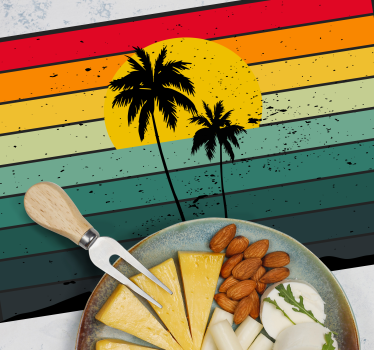 Originele placemat tropisch zonsondergang landschap - TenStickers