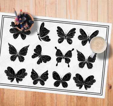 Originele placemat vlinderpatroon collectie - TenStickers