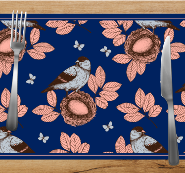 Originele placemat vogelnestpatroon - TenStickers
