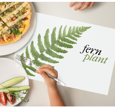 Originele placemat voor varenplantdisplay - TenStickers