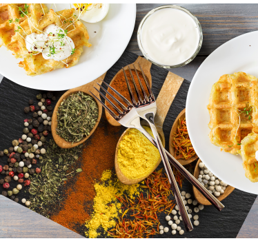 Originele placemat wafel en specerijen - TenStickers