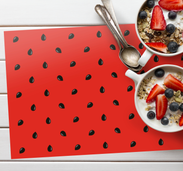 Originele placemat watermeloenzaad patroon - TenStickers