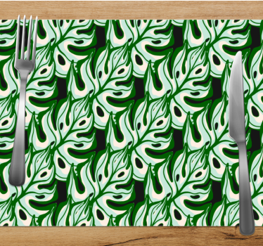Originele placemat weelderig bladeren motief - TenStickers