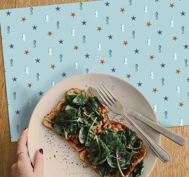 Originele placemat zeepaardje sterrenpatroon - TenStickers
