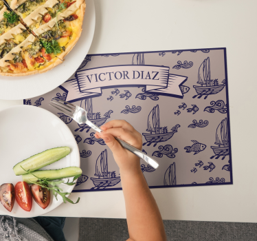 Originele placemat zeilmotief patroon - TenStickers