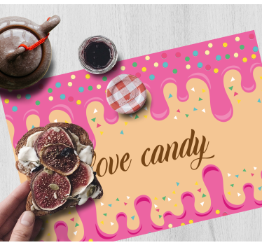 Originele placemat zoete traktaties inspiratie - TenStickers
