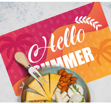 Originele placemat zomer groet ontwerp - TenStickers