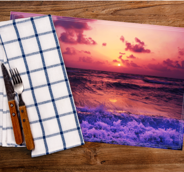 Originele placemat zonsondergang oceaan scene - TenStickers