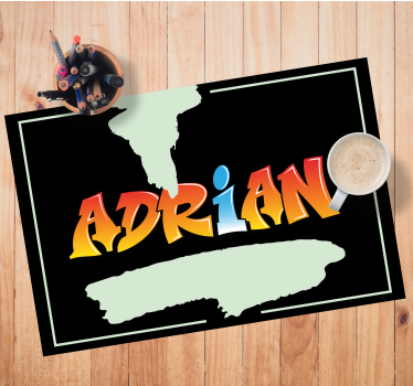 Originele placemats De graffitiletter van u naam - TenStickers