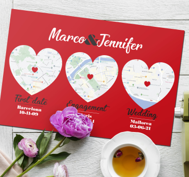 Placemats speciale momenten locaties - TenStickers