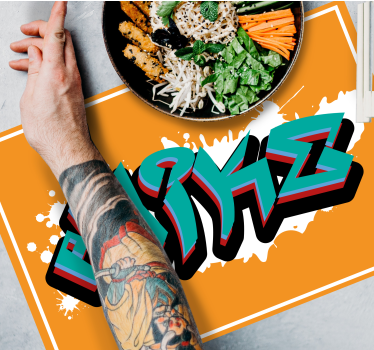 Originele placemats Wilde stijl koningsgraffiti - TenStickers