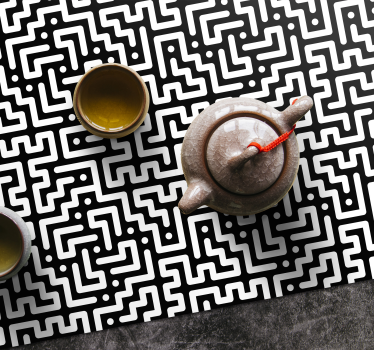Placemat abstract doolhofpatroon - TenStickers