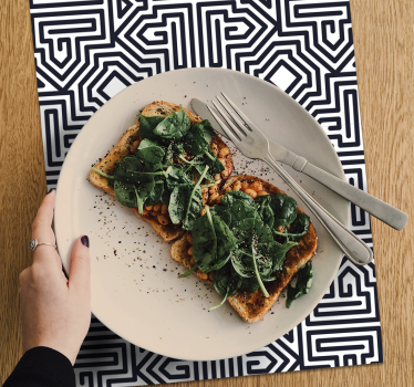 Placemat abstract geometrisch patroon - TenStickers