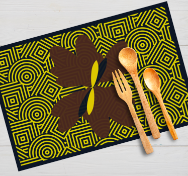 Placemat abstract geometrische bloem - TenStickers