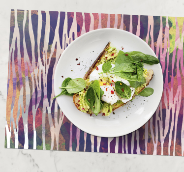 Placemat abstract kleurrijke strepen - TenStickers