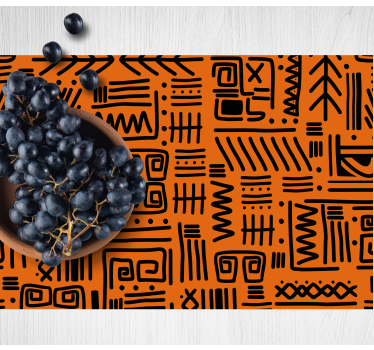 Placemat abstract zwart patroon - TenStickers