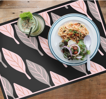 Placemat bladpatroon esthetiek - TenStickers