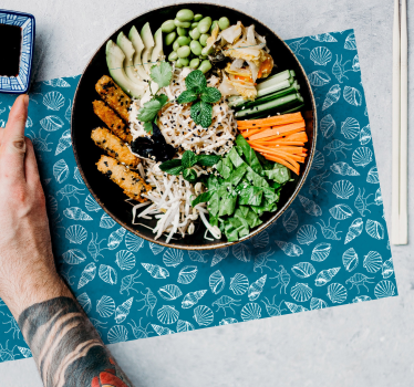 Placemat bladpatroon oppervlak - TenStickers