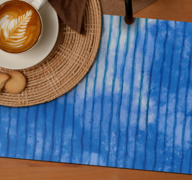 Placemat blauwe gestreepte patroon - TenStickers