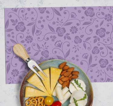 Placemat bloemig paars patroon - TenStickers