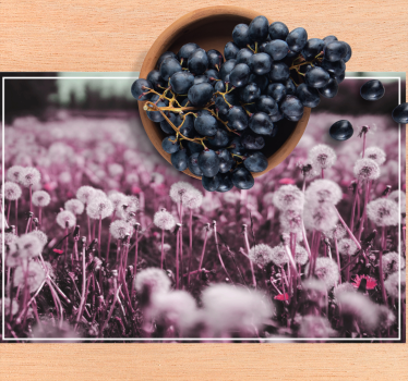 Placemat druiven met paardenbloemen - TenStickers