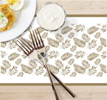 Placemat elegante bladinspiratie - TenStickers