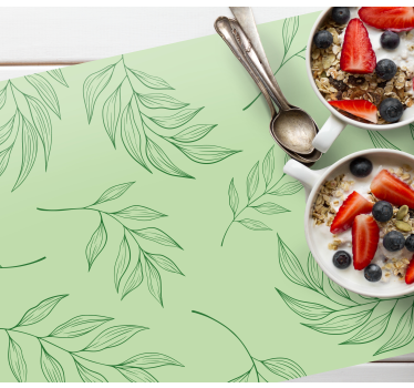 Placemat elegante bladpatronen - TenStickers