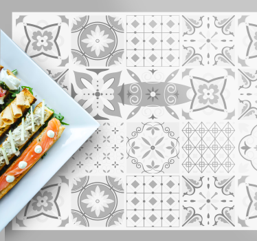 Placemat elegante monochrome patronen - TenStickers