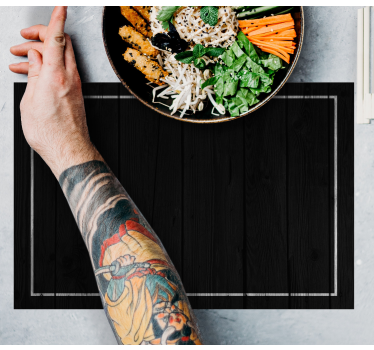 Placemat elegante zwarte oppervlakte - TenStickers