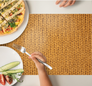 Placemat gebreid stoffen patroon - TenStickers