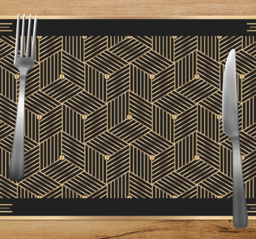 Placemat geometrisch gouden patroon - TenStickers