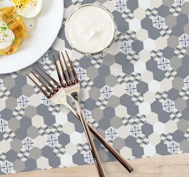 Placemat geometrisch hexagonaal patroon - TenStickers